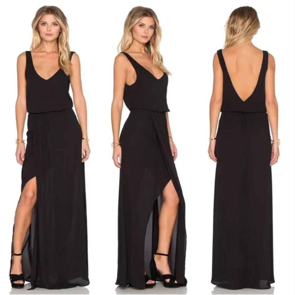 Show Me Your Mumu Kendall Bridesmaid Maxi Dress Black Size XX-Small New With Tag